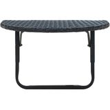 VidaXL Balkontafel 60x60x32 cm Poly Rattan Zwart