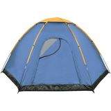 vidaXL Tent 6-persoons blauw en geel