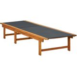 Sonnenliege mit Tisch Massivholz Akazie und Textilene Vidaxl