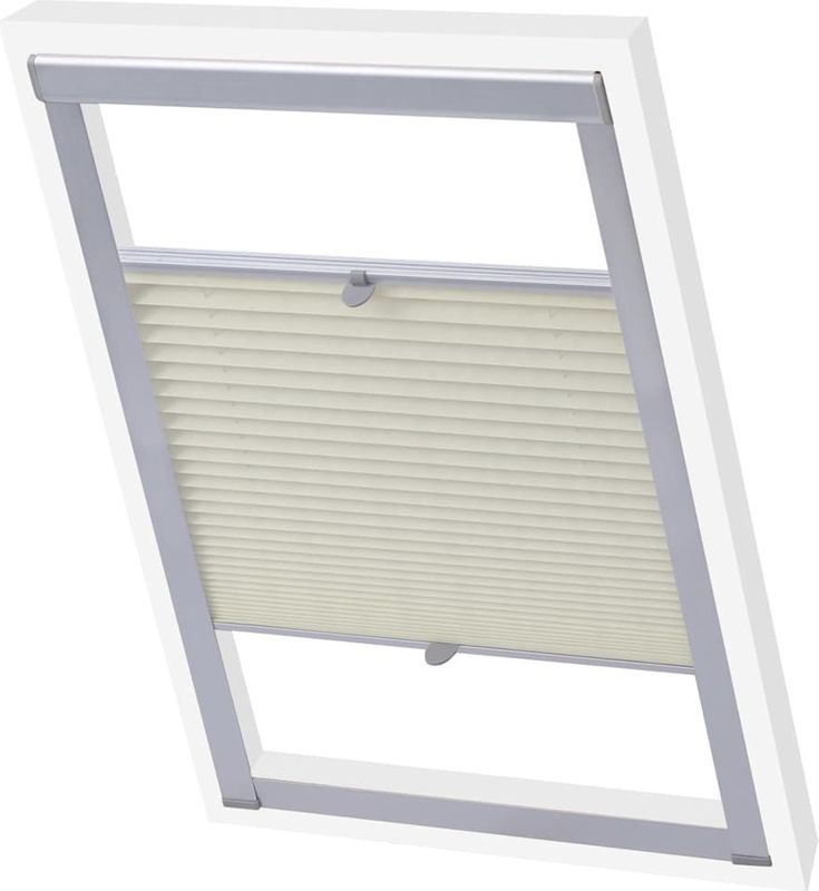 vidaXL Plissee Faltstore Cremefarben 104