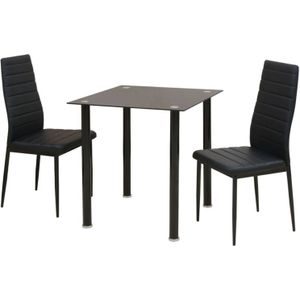 vidaXL-Eetkamerset-tafel-en-stoel-zwart-3-delig