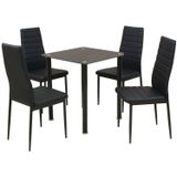 vidaXL-Eetkamerset-tafel-en-stoel-zwart-5-delig