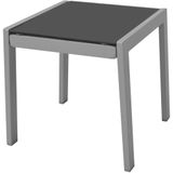 VidaXL Ligbedden met Tafel Aluminium Zwart