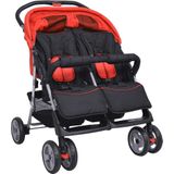 Duo Kinderwagen - Staal - Inklapbare Luifel - Verstelbare Rugleuning
