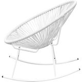 VidaXL Tuinschommelstoel Poly Rattan Wit