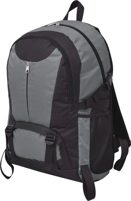 vidaXL Wanderrucksack 40 L Schwarz und Grau