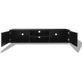 vidaXL Tv-meubel 140x40,5x35 cm hoogglans zwart