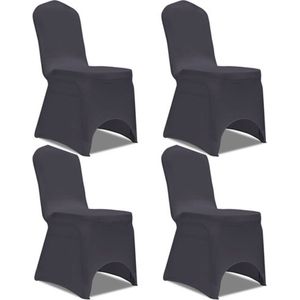 Haba - Stoelhoes - Antraciet - Stretchstof - Set van 4