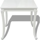 VidaXL Eettafel 80x80x76 cm Hoogglans Wit