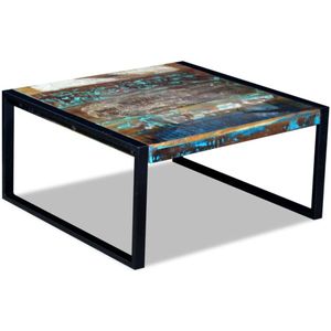 Houten Salontafel - Antieke Stijl - Massief Gerecycled Hout - Handgemaakt