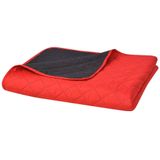 Sprei - Rood en Zwart - Microvezel - Gequilte Ruiten