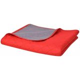 vidaXL - Dubbelzijdige Quilt Bedsprei - Rood en Grijs - 170x210 cm