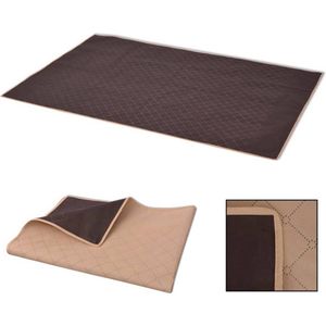 VidaXL Picknickkleed 100x150 cm Beige en Bruin