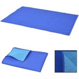 VidaXL Picknickkleed 100x150 cm Blauw/Lichtblauw