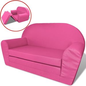 VidaXL Uitklapbare Loungestoel voor Kinderen - Roze