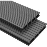 vidaXL - Terrasplanken - HKC - met - accessoires - 10 - m² - 2,2 - m - grijs
