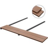 vidaXL Terrasplanken HKC met accessoires 10 m² 2,2 bruin