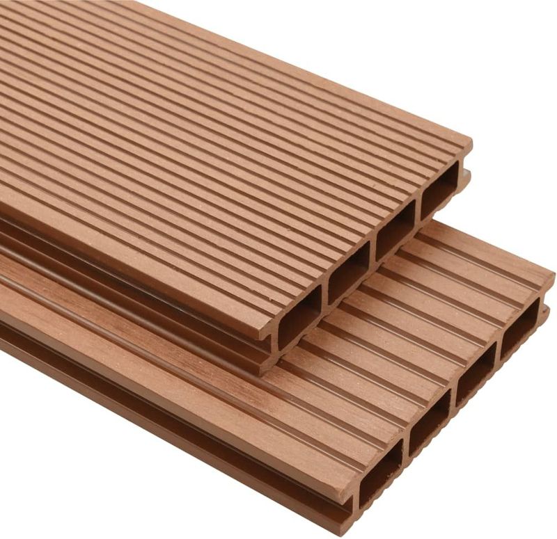 vidaXL Terrasplanken HKC met accessoires 10 m² 2,2 bruin