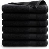 DoubleDry Handdoek Hotel Collectie - 6 stuks - 70x140 - zwart