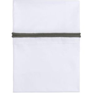 Baby's Only Wieglaken gebreide bies - Khaki/Wit - 80x100 cm - 100% egyptisch katoen