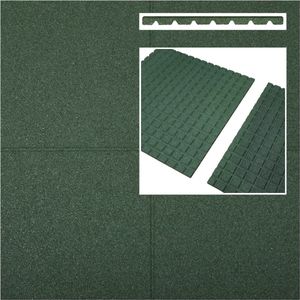 Intergard Rubberen tegels groen 1000x1000x45mm prijs per m2