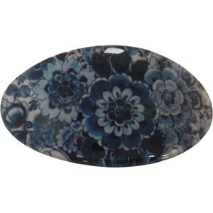 Zeeuws Meisje - Haarspeld 8 cm -Delftsblauw geschilderde  bloemen
