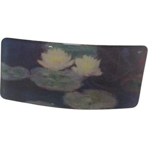 Duurzame Haarspeld witte waterlelies Claude Monet, beste kwaliteit speld made in France