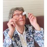 Druppelbril - oogdruppelhulp - bril met gaatjes voor oogdruppels - staaroperatiebril