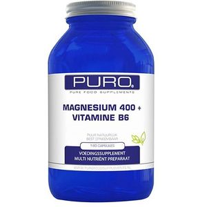Puro - Magnesium 400 + Vitamine B6 - Capsules - 60 Stuks