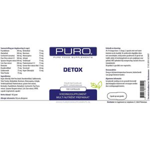 Detox Kuur - Capsules - 60 Stuks - Plantaardige Ingrediënten