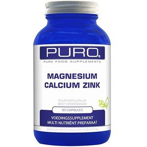 Puro Magnesium Calcium Zink Botten/Spieren 30Capsules