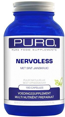 Puro - Nervoless - Capsules - 180 Stuks - Ondersteunt Zenuwstelsel