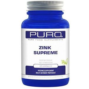 Zink Supreme - Voedingssupplement - Plantaardige Capsules - Zonder Vulstoffen