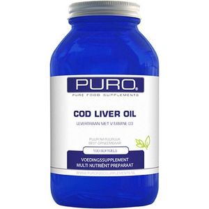 Puro - Levertraan - V-Capsules - Visolieconcentraat - 1200 IU Vitamine D3