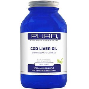Puro - Cod Liver Oil - Voedingssupplement - 100 Softgels - Omega 3