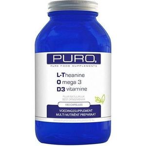 Puro L-Theanine Omega 3 180Capsules