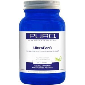 Puro Ultra Ester Ferro IJzer (goed opneembaar/maag-darmvriendelijk ijzer) 90 capsules