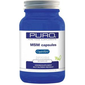 Puro - MSM Capsules - Voedingssupplement - 120 Stuks - Geschikt voor Vegetariërs