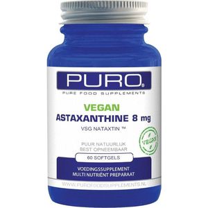 PURO - Astaxanthine Vegan - Supplement - 60 Capsules - Vrij van Vervuiling
