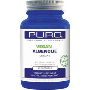 Puro - Algenolie - Omega 3 - 600 mg - 60 V-capsules