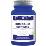 PURO Duo Vitamine D3+K2 Supreme (Vitamine D3 samen met Vitamine K2)  90 capsules