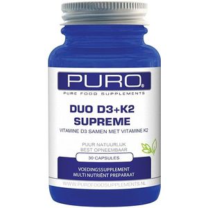 Puro - Duo D3+K2 Supreme - Vitamine D3 en K2 - 90 Capsules