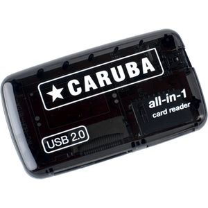 Caruba D43036 Kartenleser USB 2.0, Schwarz – Kartenleser (CF, CF Typ II, MMC, MMC Mobile, MMC+, MS Duo, MS PRO, MS PRO Duo, MicroSD (TransFlash), ..., USB 2.0, Schwarz