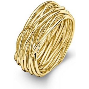 Casa Jewelry Ring Wikkel 54 - Goud Verguld - Maat 17.25