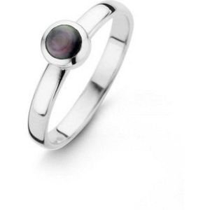 Casa Jewelry Ring Pom Grey - Zilver - Parelmoer - Diameter 5mm