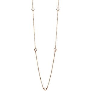 Casa Jewelry - Collier Pom White - Rosé Verguld - Zilver - 90cm