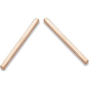 Casa Jewelry - Oorhangers Stick - Rosé Verguld - 5cm Lengte