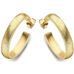 Casa Jewelry Oorringen Class S Satin - Goud Verguld