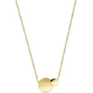 Casa Jewelry - Collier Rondje Hol - Goud Verguld - 39 cm met 5 cm Verlengketting