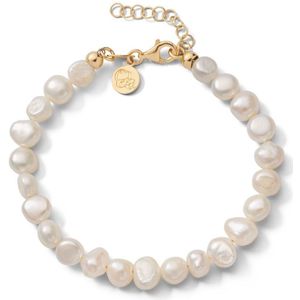 Casa - Snoepie Goud AB - Armband - Goudkleurig - Zoetwaterparels